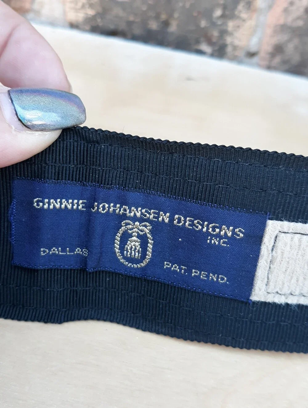 Vtg 80s Ginnie Johansen Black Grosgrain Bow Belt New With Tags Brittany Ltd